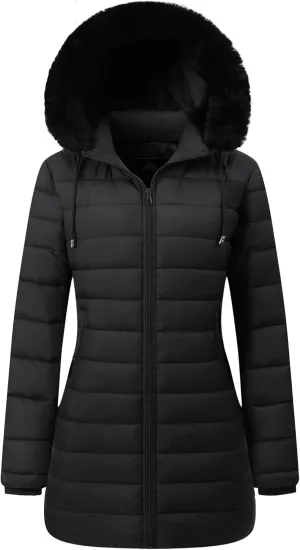 Women's Waterproof Long Puffer Jacket Thickened Down Jacket Warm Winter Coat