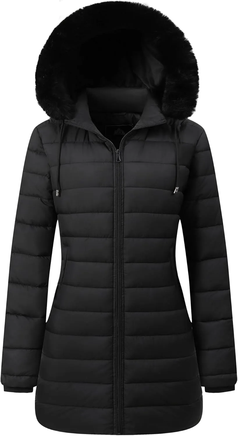 Women's Waterproof Long Puffer Jacket Thickened Down Jacket Warm Winter Coat