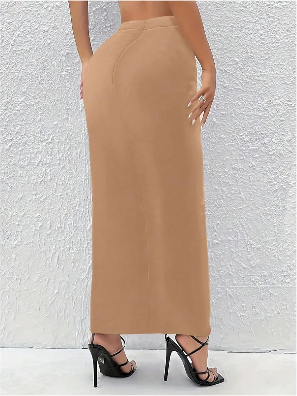 Women's Y2K Bodycon Skirts High Waisted Pencil Skirts Elegant Office Long Skirt Going Out Maxi Skirts