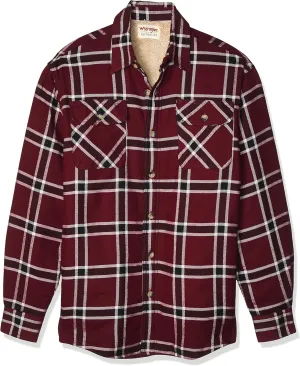 Wrangler Authentics Men's Long Sleeve Sherpa Lined Shirt Jacket