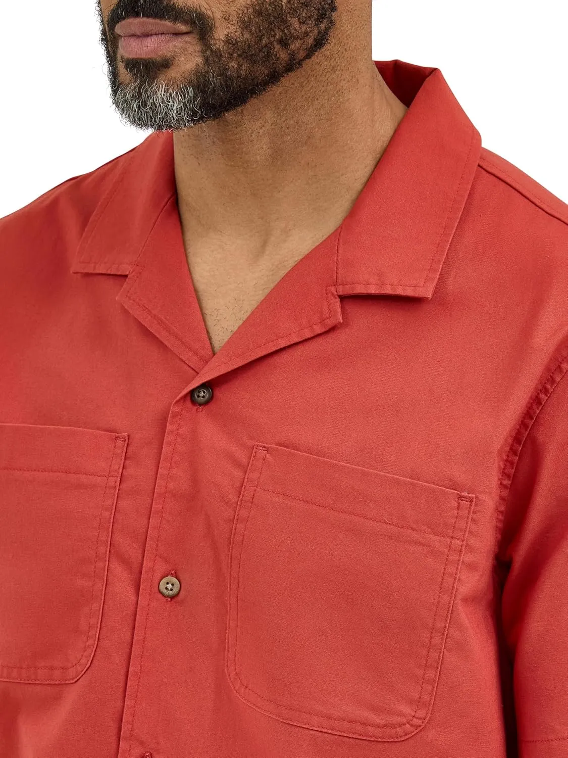 Wrangler Authentics Men's Short Sleeve Camp Shirt
