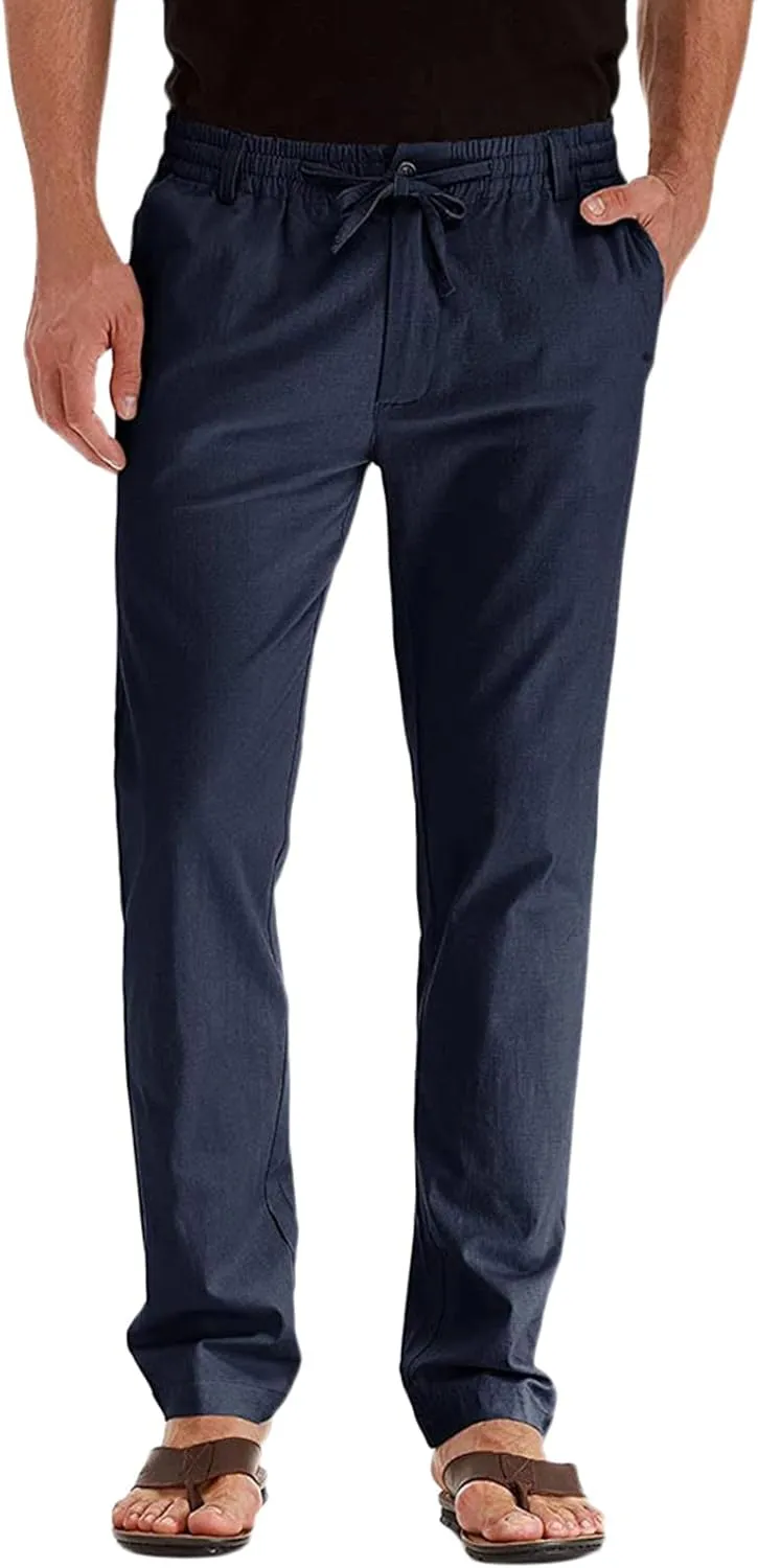XUETON Mens Business Casual Work Office Work Suit Pants Slim Fit Formal Dress Pants Stretch Flat-Front Chino Golf Pants