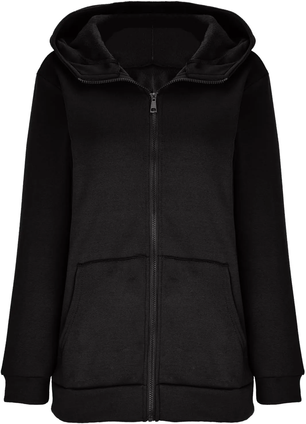 XUNRYAN Womens Hoodies Long Teen Girl Fall Fashion 2023 Jacket Oversized Sweatshirts Casual Clothes Zip Up Hoodie Pockets