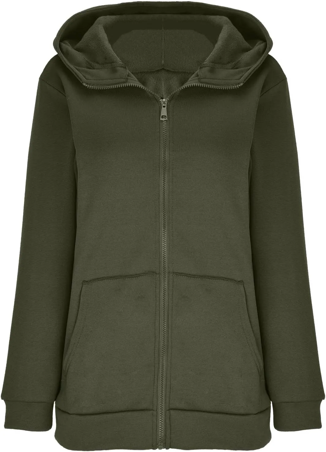 XUNRYAN Womens Hoodies Long Teen Girl Fall Fashion 2023 Jacket Oversized Sweatshirts Casual Clothes Zip Up Hoodie Pockets