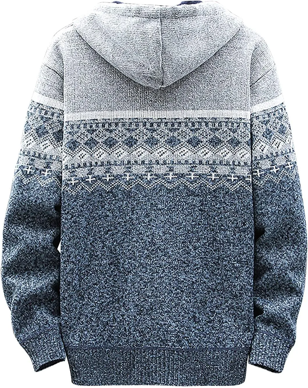Ymosrh Mens Coats and Jackets Fashion Casual Sweater Jacket Warm Knit Sweater Hooded Hoodie Coats Jackets Plus Size