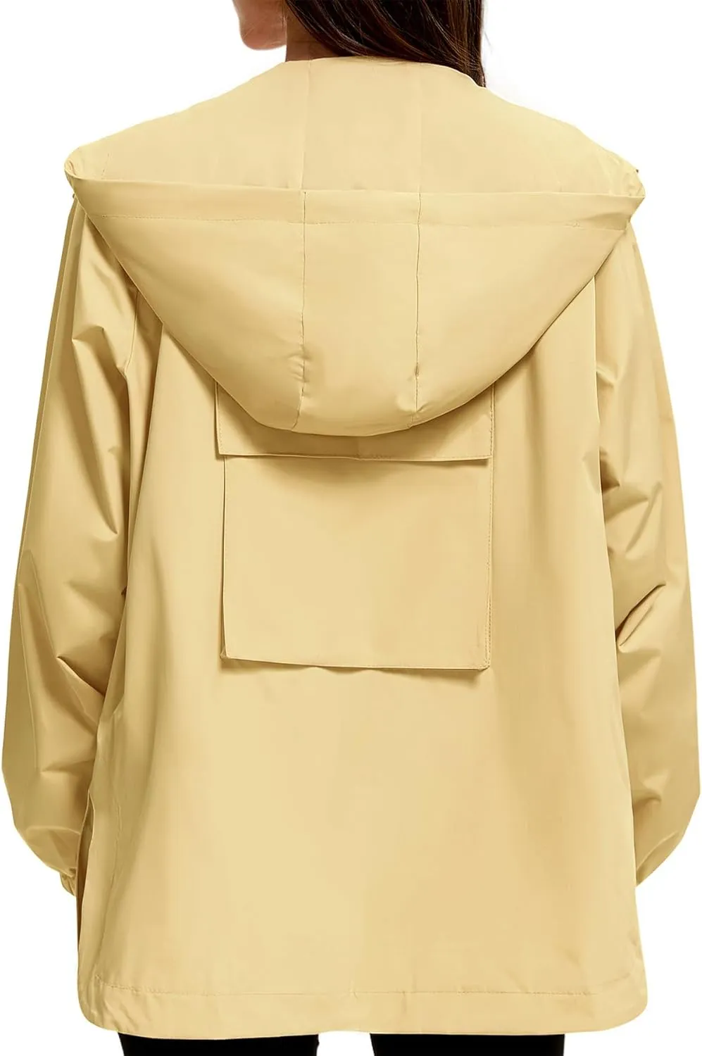 Zando Rain Jacket for Women Waterproof Lightweight Raincoat with Hood Packable Windbreaker with Pockets for Outdoor